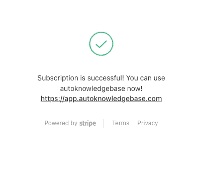 Auto Knowledge Base subscription successfully created